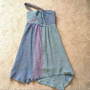 Maeve Anthropologie Waverly gingham one shoulder